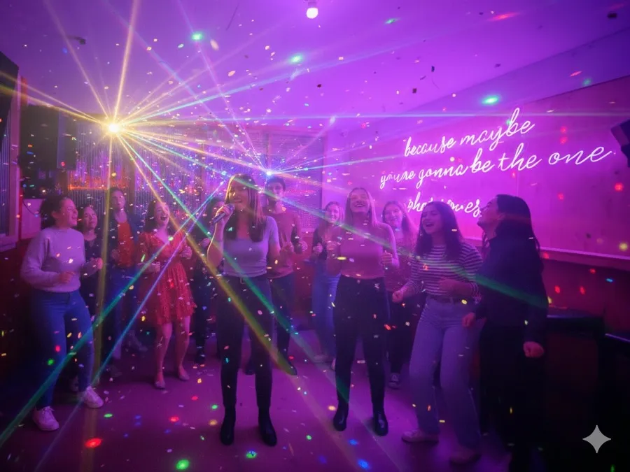 A private karaoke room at The Old School Yard, London Bridge